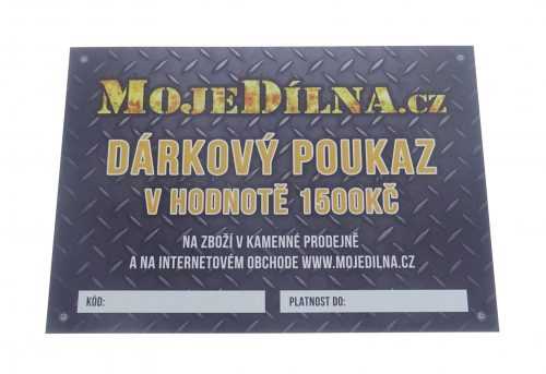 Dárkový poukaz MojeDílna.cz v hodnotě 1500 Kč - tištěný MDtools
