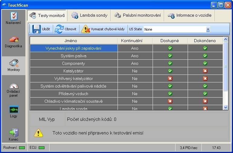 Diagnostický software TouchScan v češtině na CD - ELM 327 MDtools
