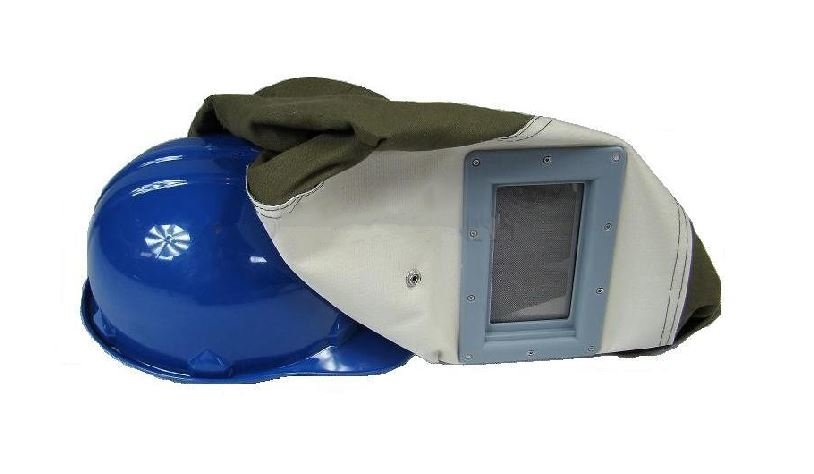Ochranná maska s přilbou na pískování GEKO