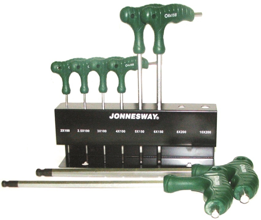 Sada 8 zástrčných klíčů Imbus s kuličkou a T rukojetí - JONNESWAY H10MB08S JONNESWAY
